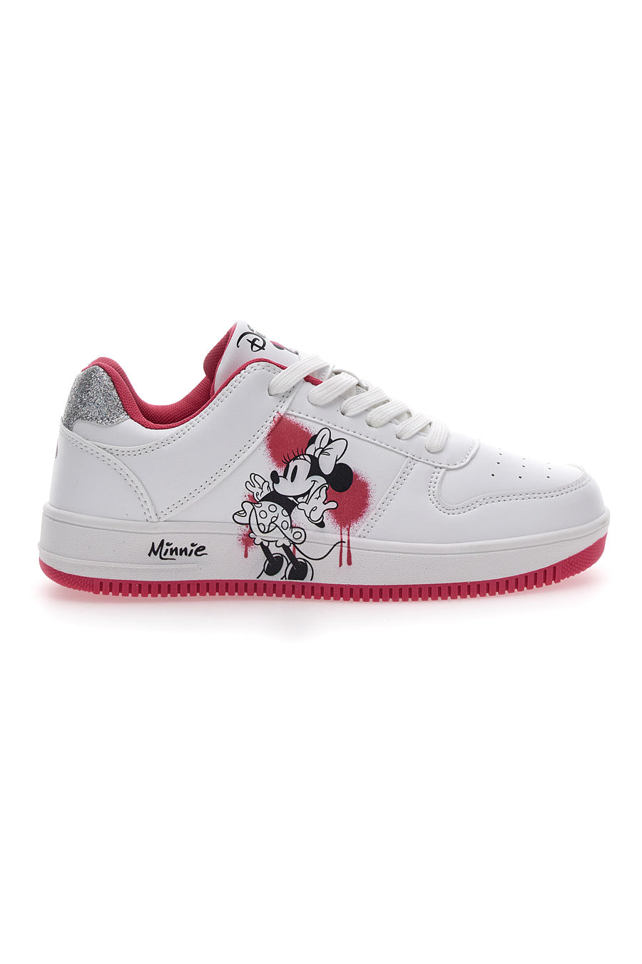 Niedrige Disney-Sneaker in Weiß und Rot 3010502