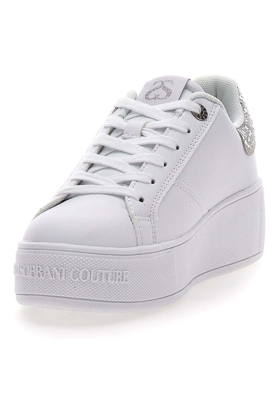 Sneakers Bianche Solo Soprani Queen Crystal