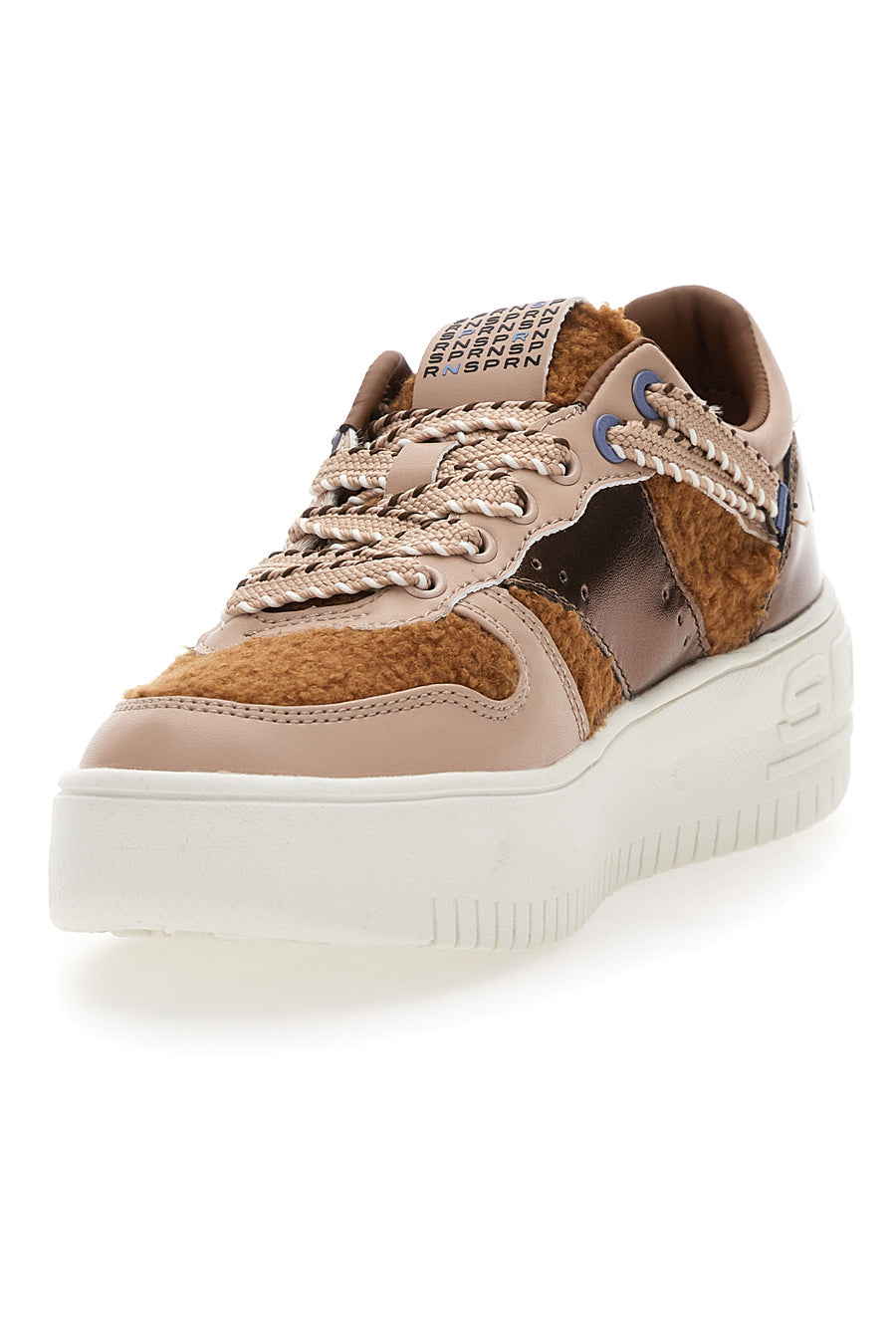 Braune Sneakers mit Flatform Soprani Brescia