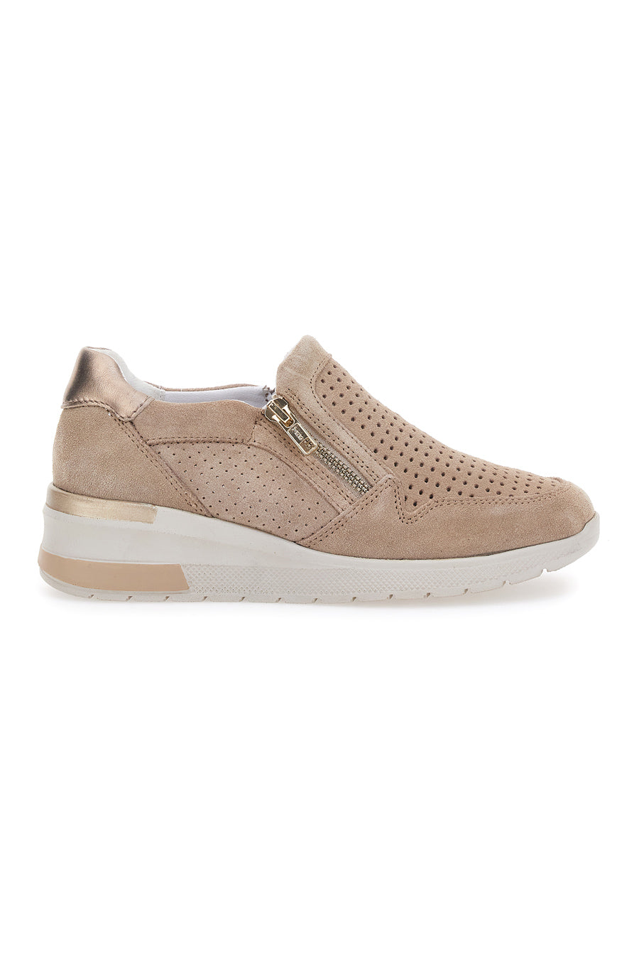 Sneakers con Zip Beige Mio Tempo 19832