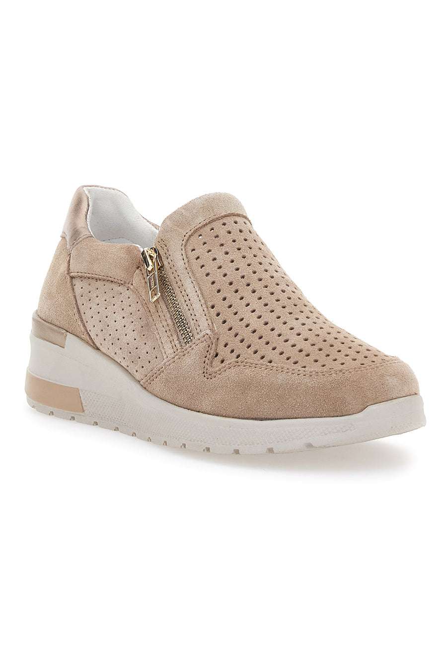 Sneakers con Zip Beige Mio Tempo 19832