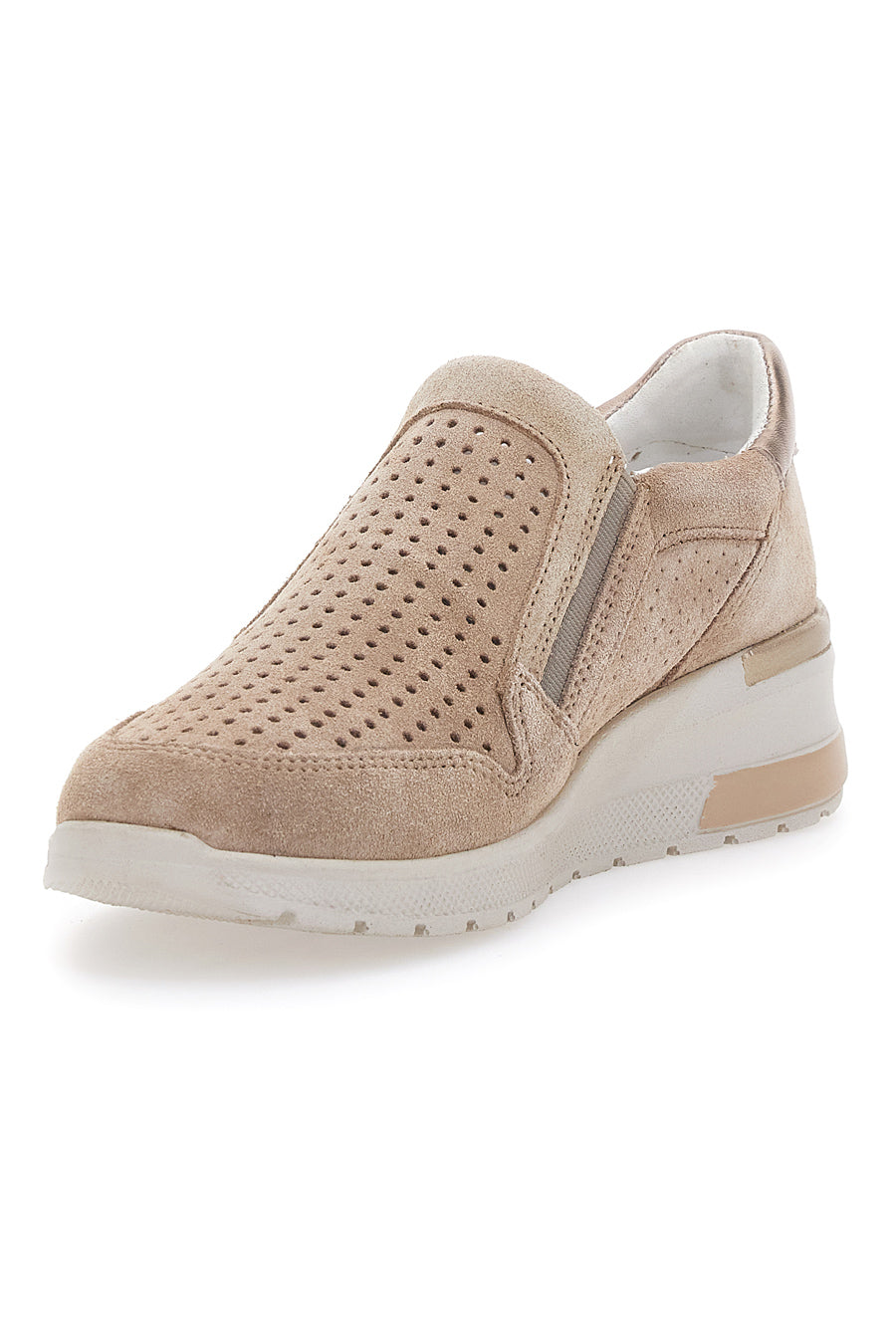 Sneakers con Zip Beige Mio Tempo 19832