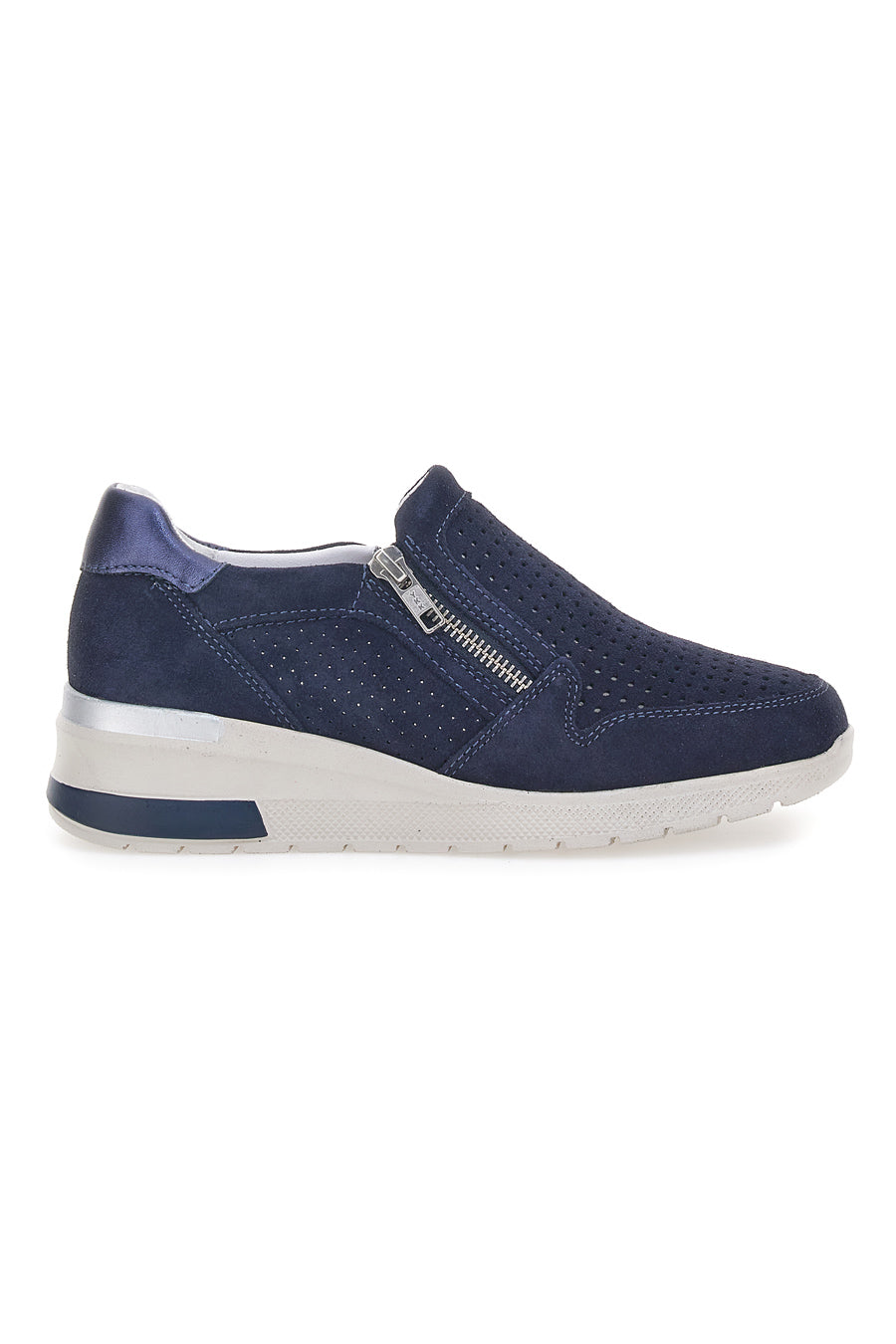 Sneakers Blu Con Zip Mio Tempo 19832