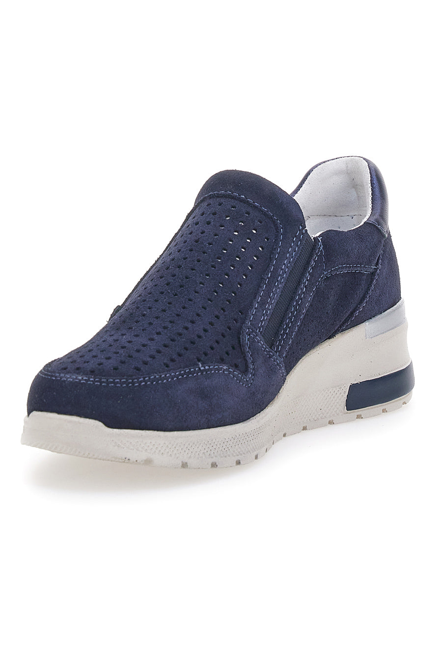 Sneakers Blu Con Zip Mio Tempo 19832