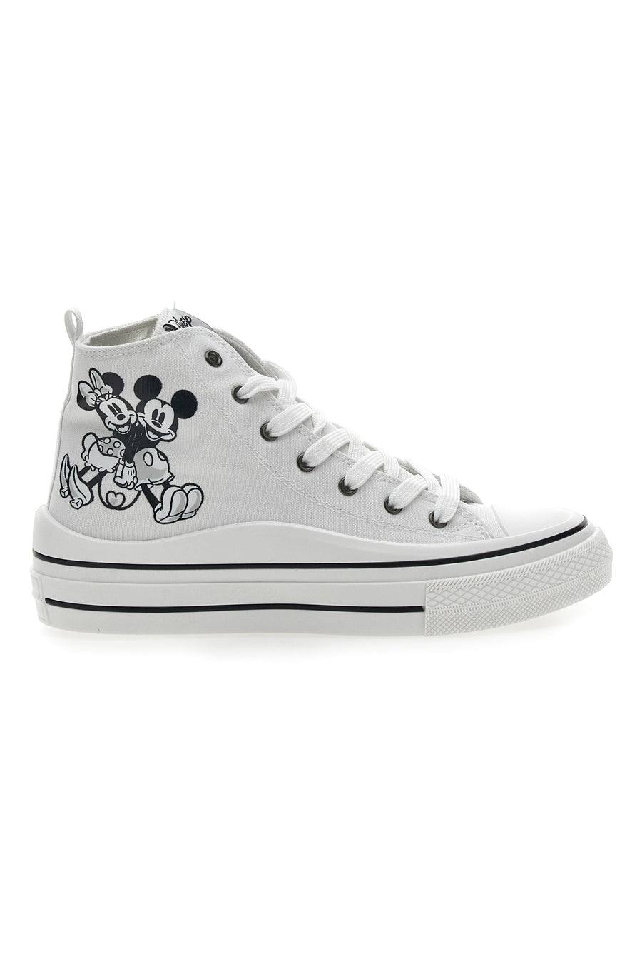 Mickey und Minnie Disney Weiße Canvas-Sneaker 2010343