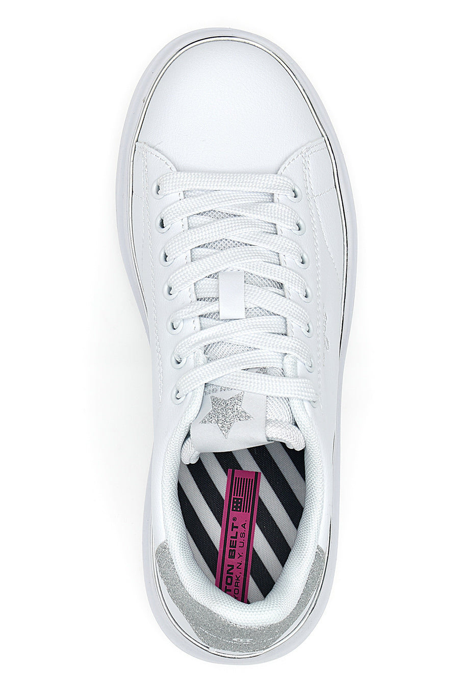 Sneakers Bianche con Lacci Cotton Belt London