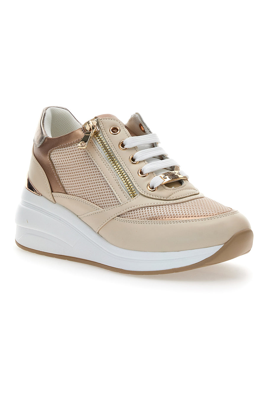 Sneakers Crema Con Platform Mariella Burani 50392