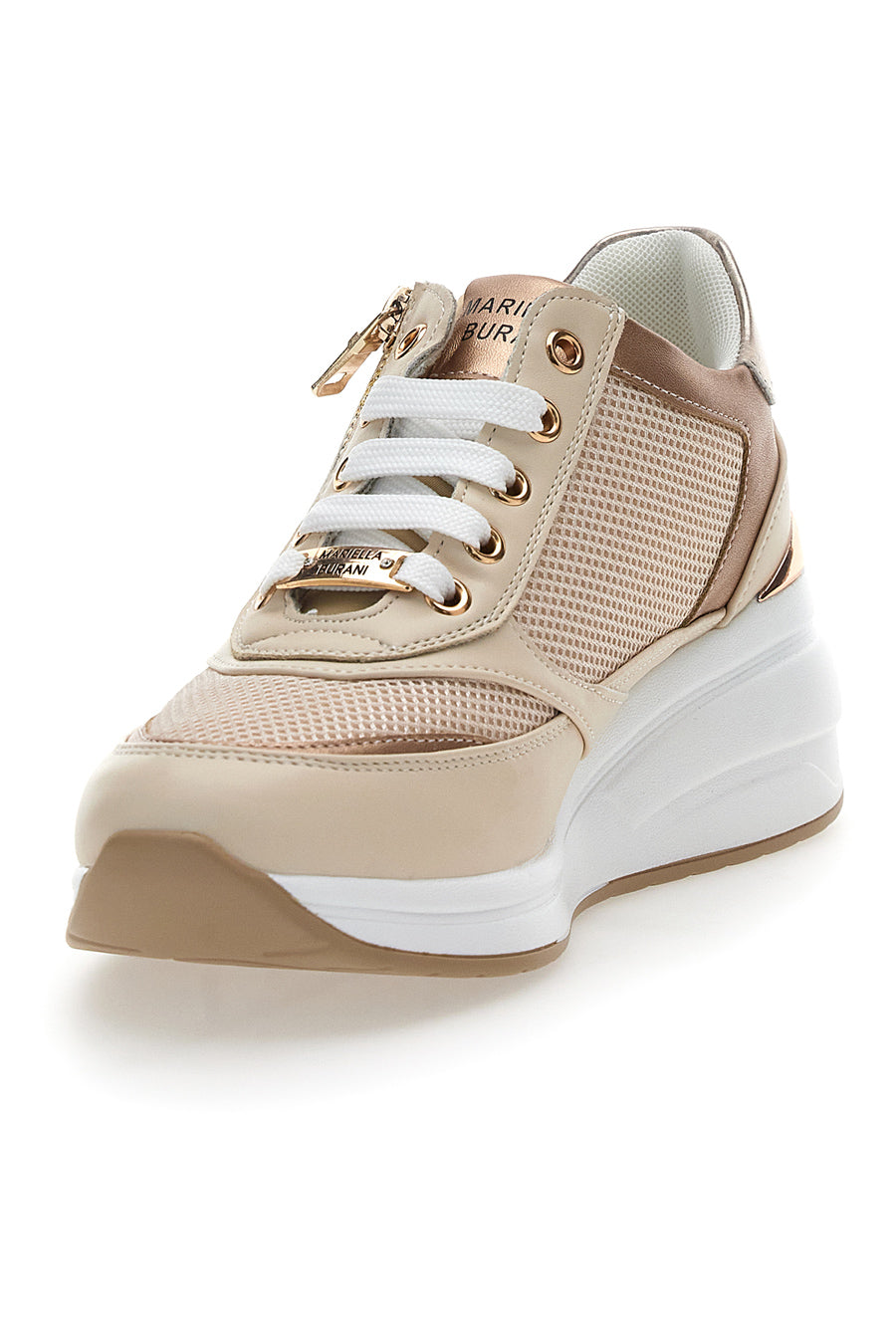 Sneakers Crema Con Platform Mariella Burani 50392