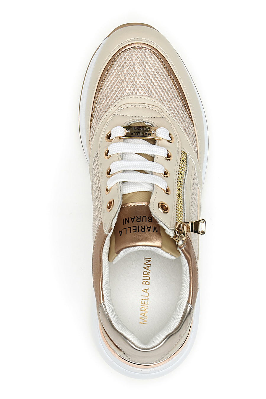 Sneakers Crema Con Platform Mariella Burani 50392