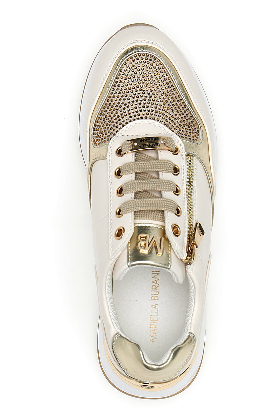 Sneakers con Strass Oro Mariella Burani 50384