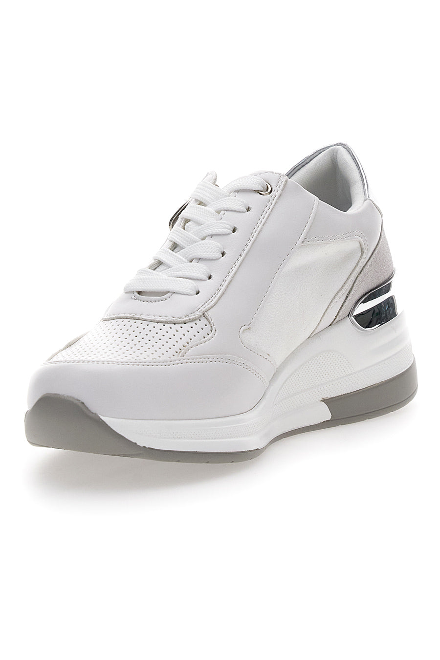 Sneakers Bianca con Zeppa Mio Tempo 1220215