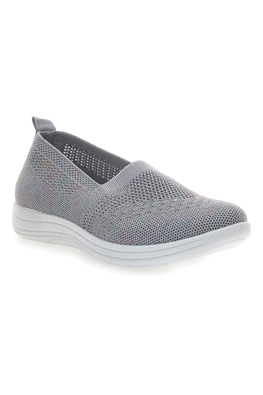 Sneakers Slip On Grigie con Strass Me & Me 090243