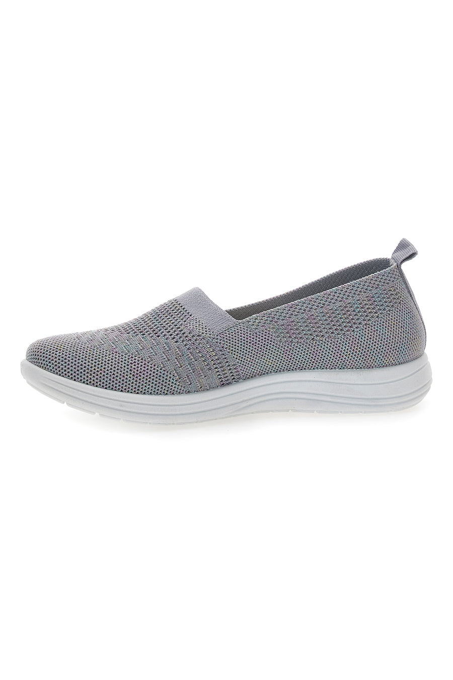 Sneakers Slip On Grigie con Strass Me & Me 090243