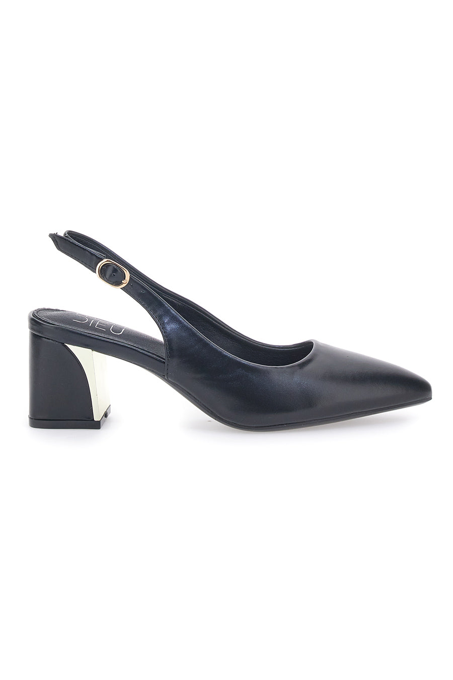 Décolleté Nere Slingback Con Dettaglio Dorato Mon Dieu 50233