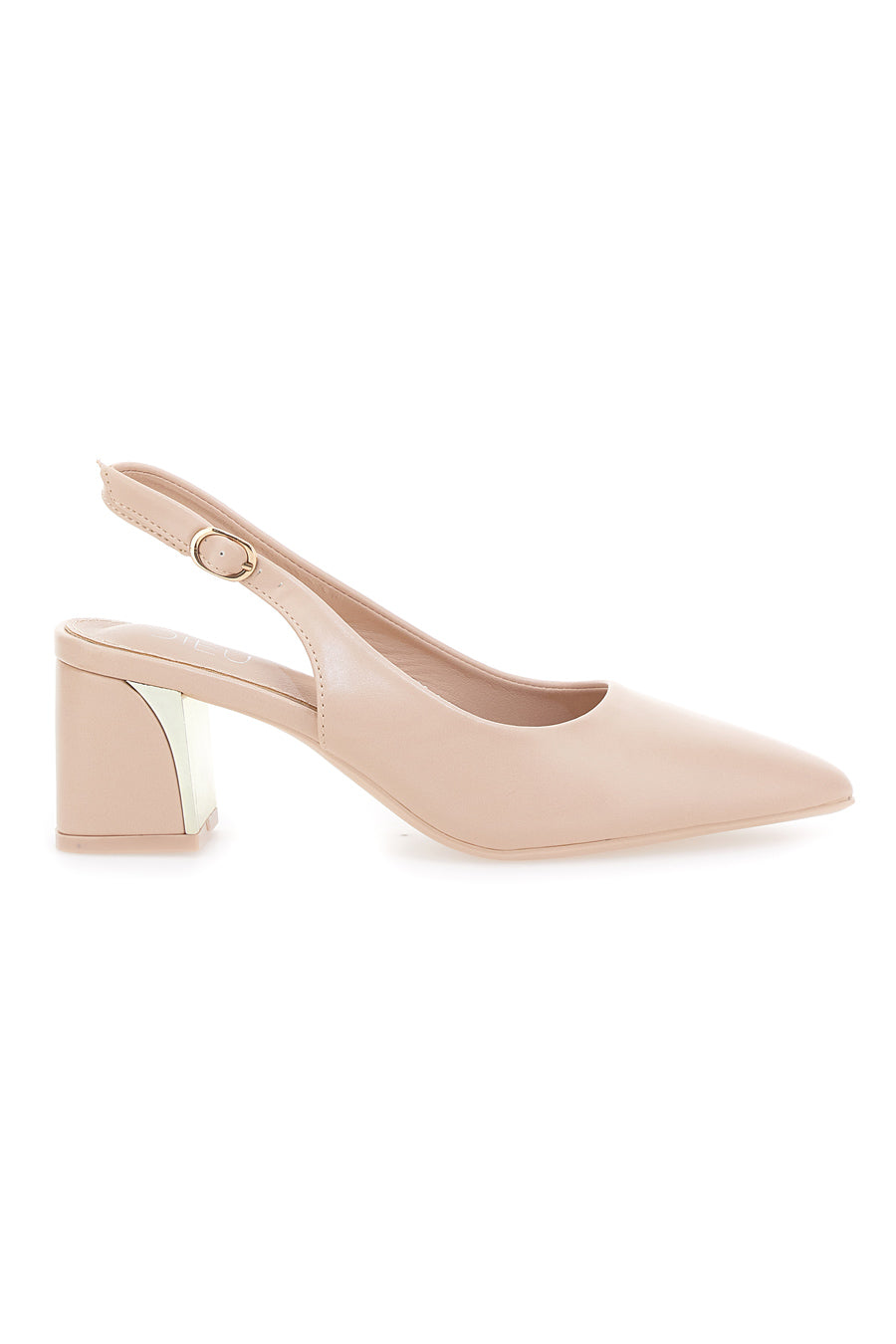 Décolleté Nude Slingback Con Dettaglio Dorato Mon Dieu 50233