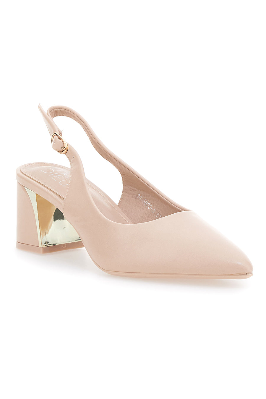 Décolleté Nude Slingback Con Dettaglio Dorato Mon Dieu 50233