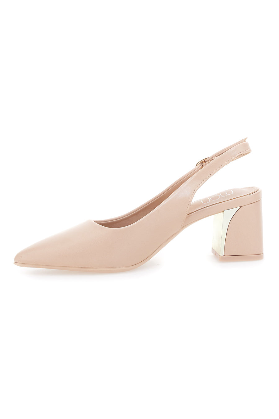 Décolleté Nude Slingback Con Dettaglio Dorato Mon Dieu 50233