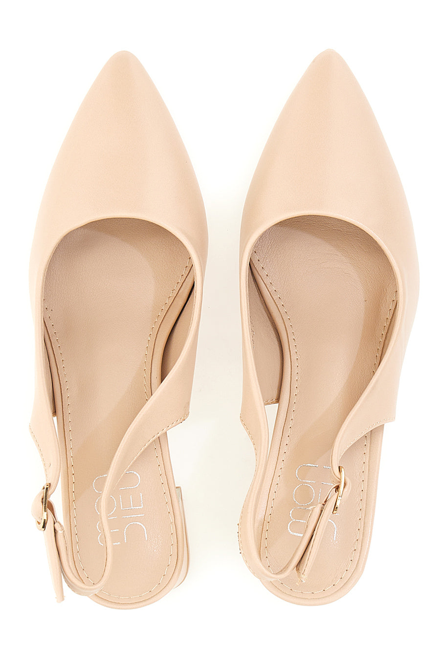 Décolleté Nude Slingback Con Dettaglio Dorato Mon Dieu 50233