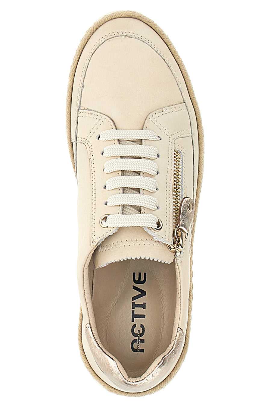 Scarpe Stringate Beige In Vera Pelle Pittarello Active