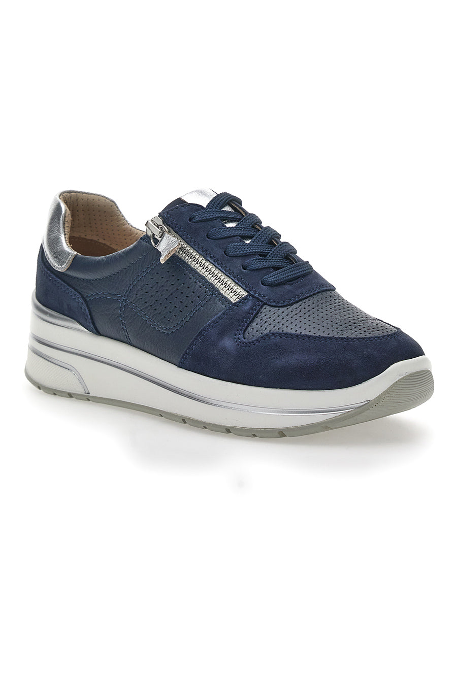 Scarpe Stringate Blu Con Platform Pittarello Active 2302