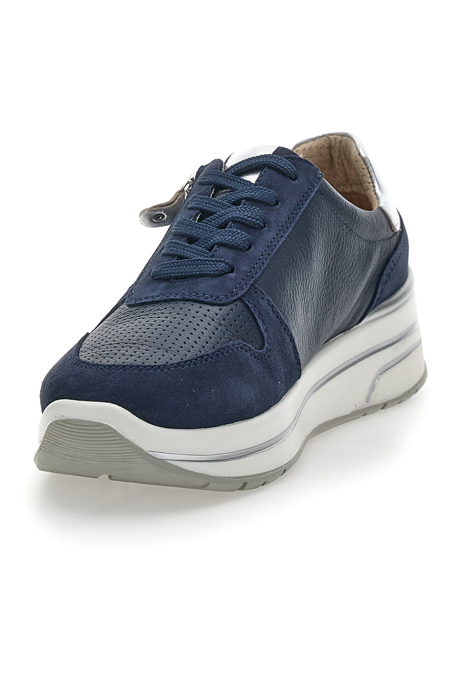 Scarpe Stringate Blu Con Platform Pittarello Active 2302