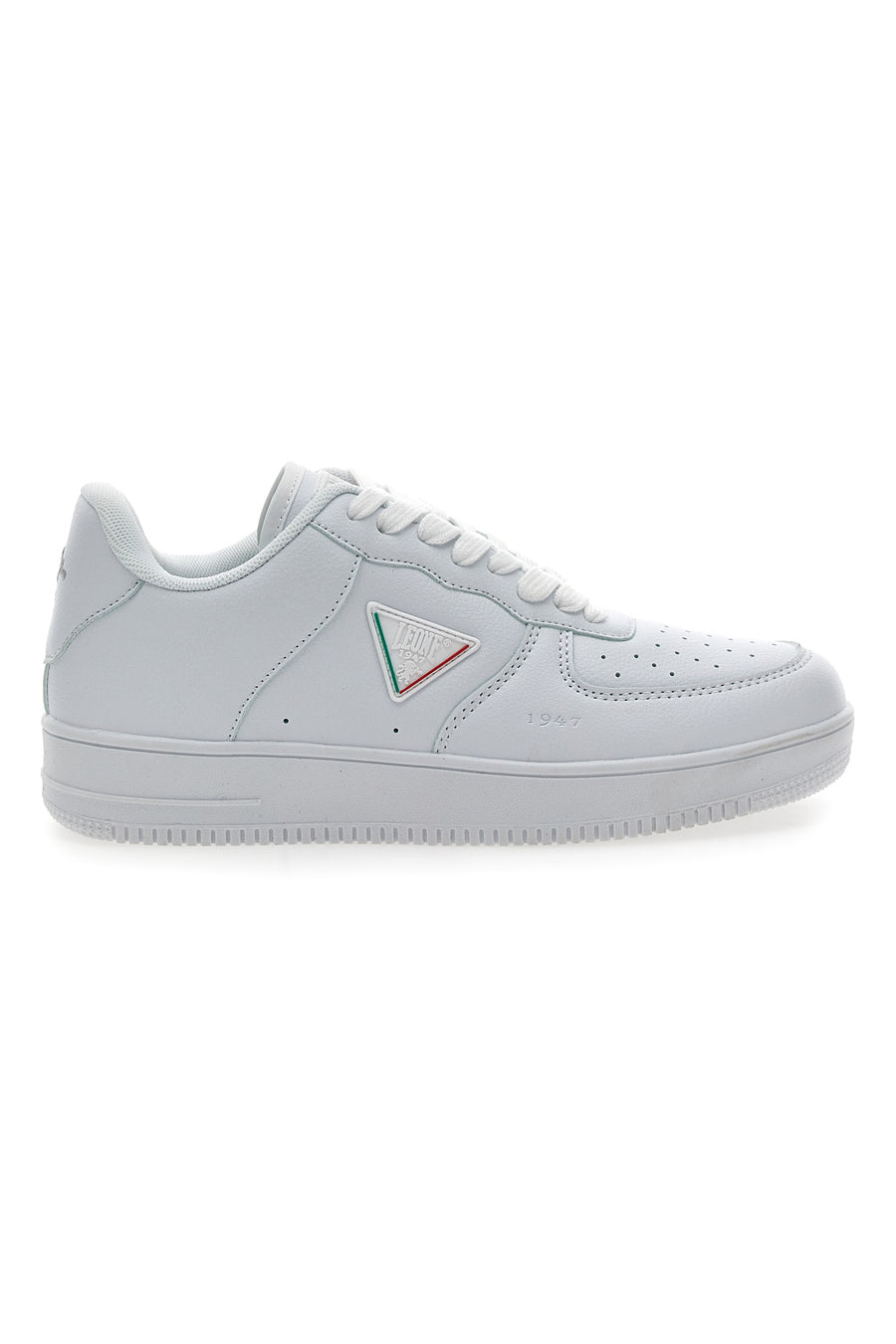 Sneakers Total White Con Logo Laterale Leone 33