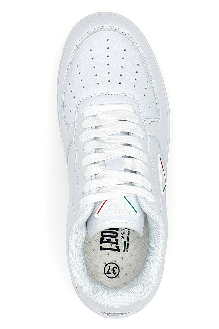 Sneakers Total White Con Logo Laterale Leone 33