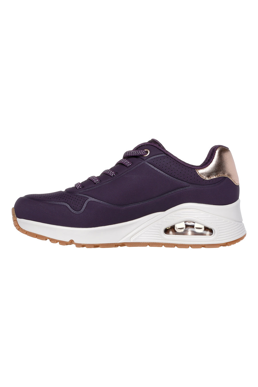 Sneackers viola con suola bianca e dettagli oro Skechers Uno - Shimmer Away