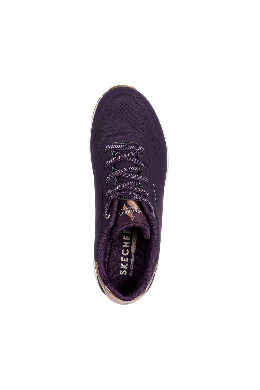 Sneackers viola con suola bianca e dettagli oro Skechers Uno - Shimmer Away