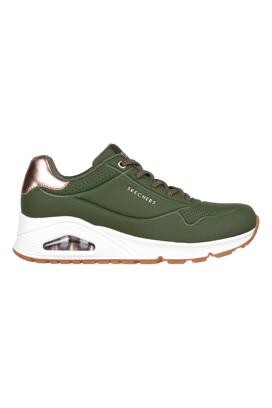 Sneakers Verde Oliva Skechers Street Uno - Shimmer Away