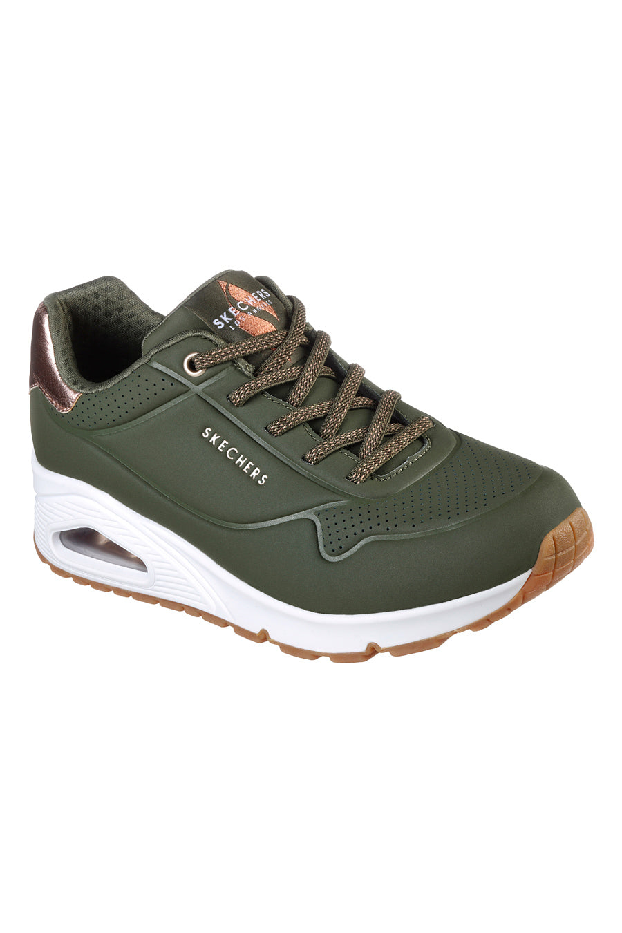 Sneakers Verde Oliva Skechers Street Uno - Shimmer Away