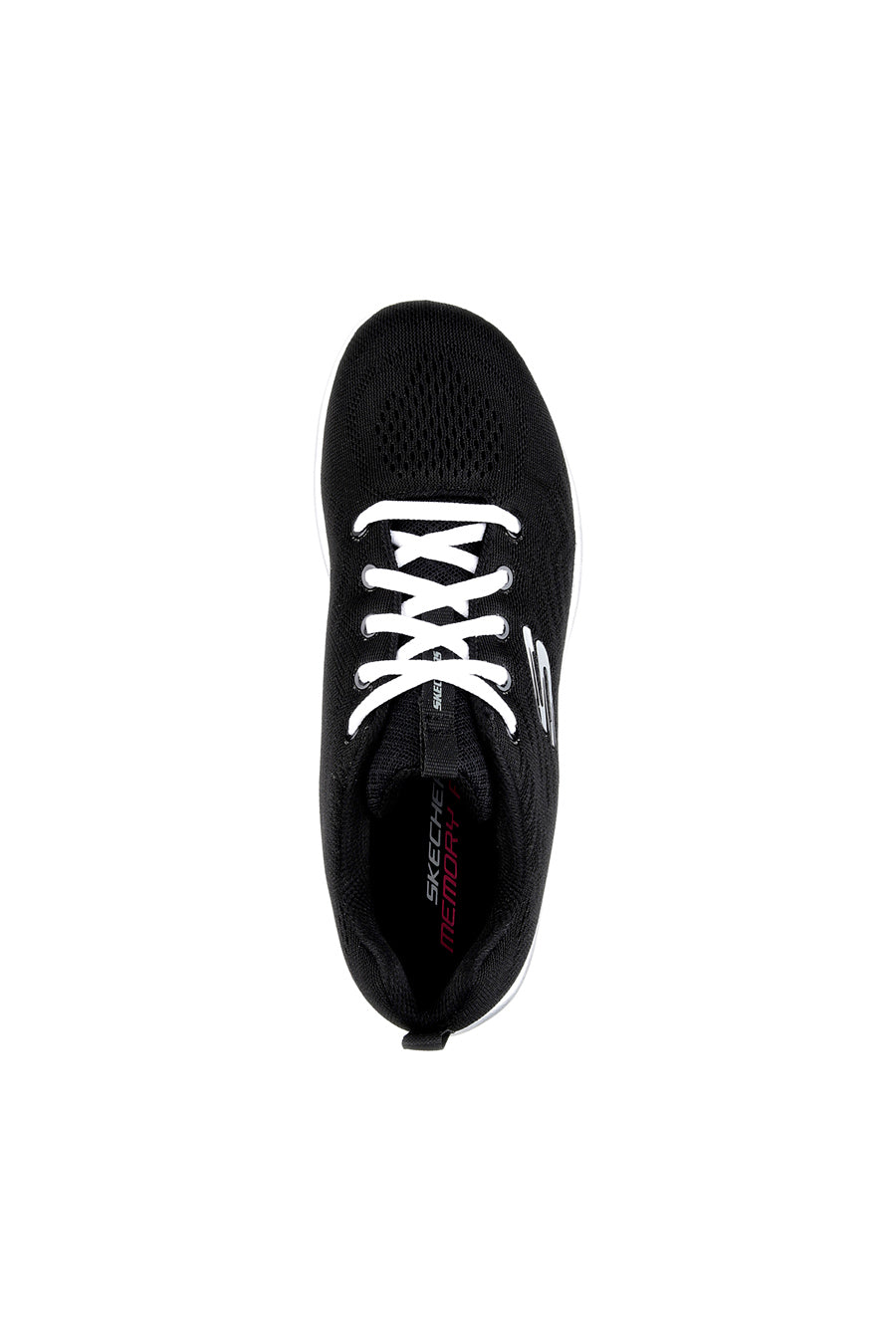 Schwarz-weiße Sneakers mit breiter Sohle Skechers Graceful Get Connected