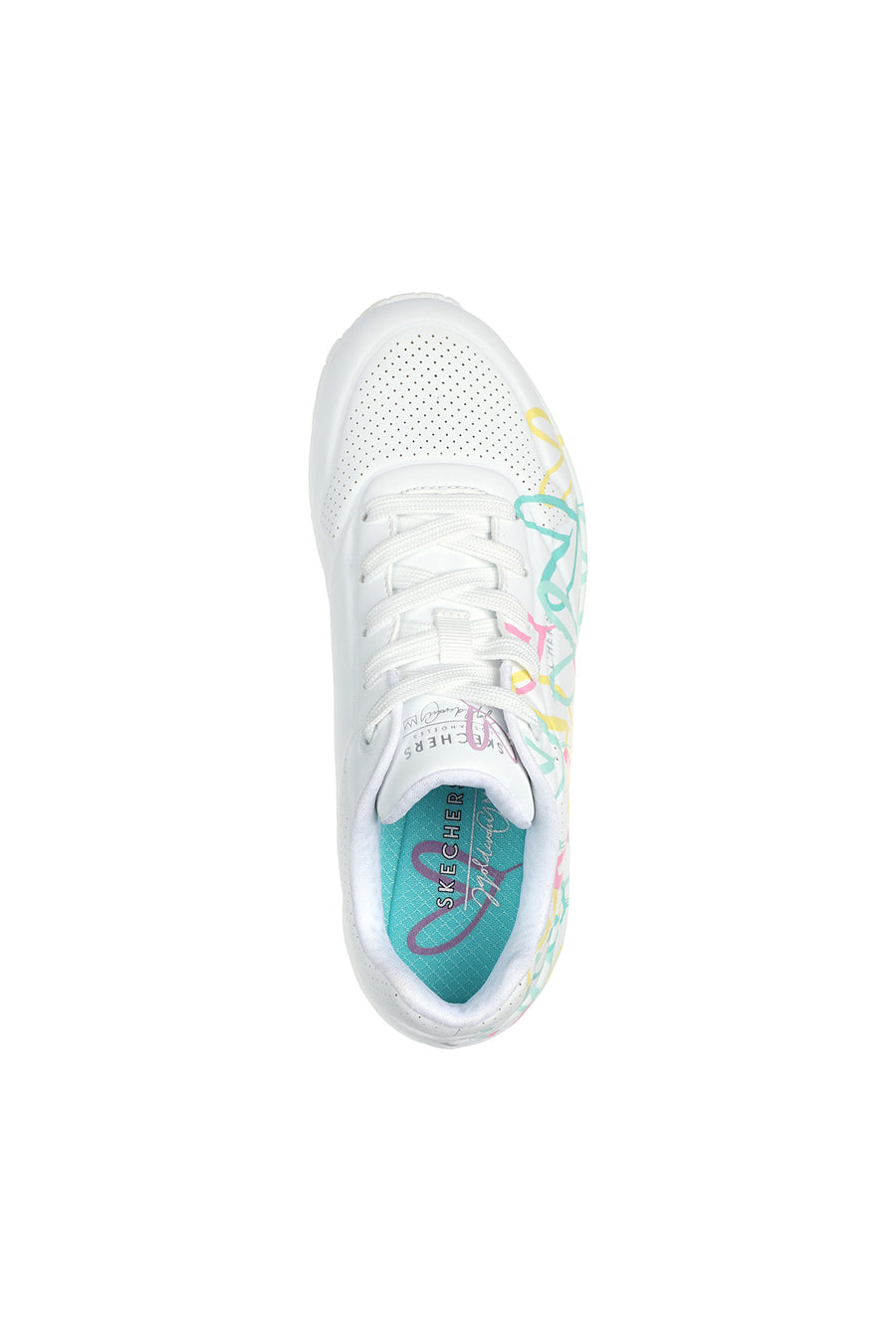 Sneakers Bianche Con Cuori Multicolor Skechers Uno Highlight Love