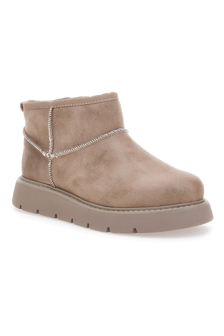 Stivaletti alla caviglia beige con pelo Skechers Keepsakes Lite - Snowbird