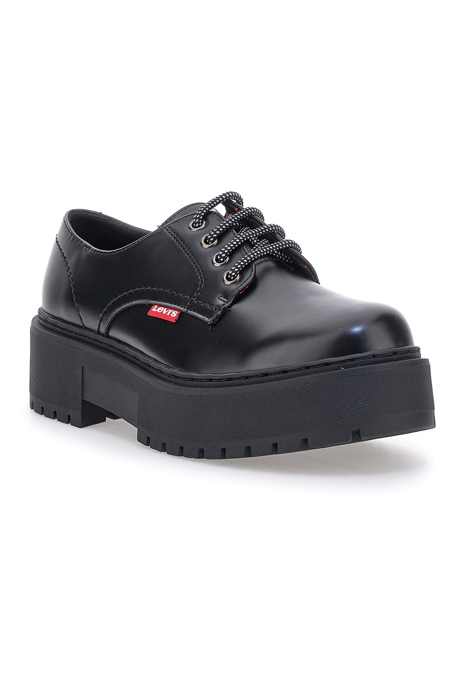 Schwarze Schnürschuhe mit LEVI'S PRINCE BOLD Plateau