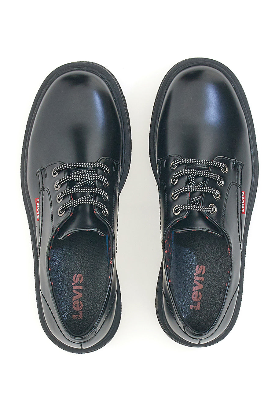 Schwarze Schnürschuhe mit LEVI'S PRINCE BOLD Plateau