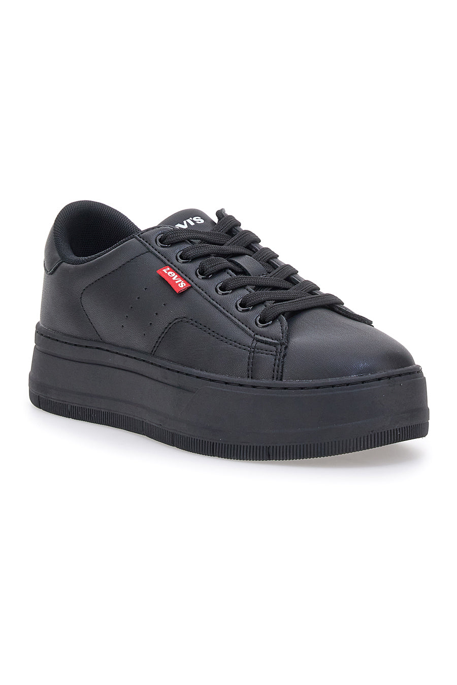 Schwarze Sneakers mit Levi's Tampa Flatform-Sohle