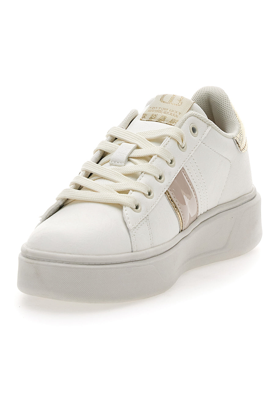 Sneakers Bianche e Con Dettagli Oro Cotton Belt Kips