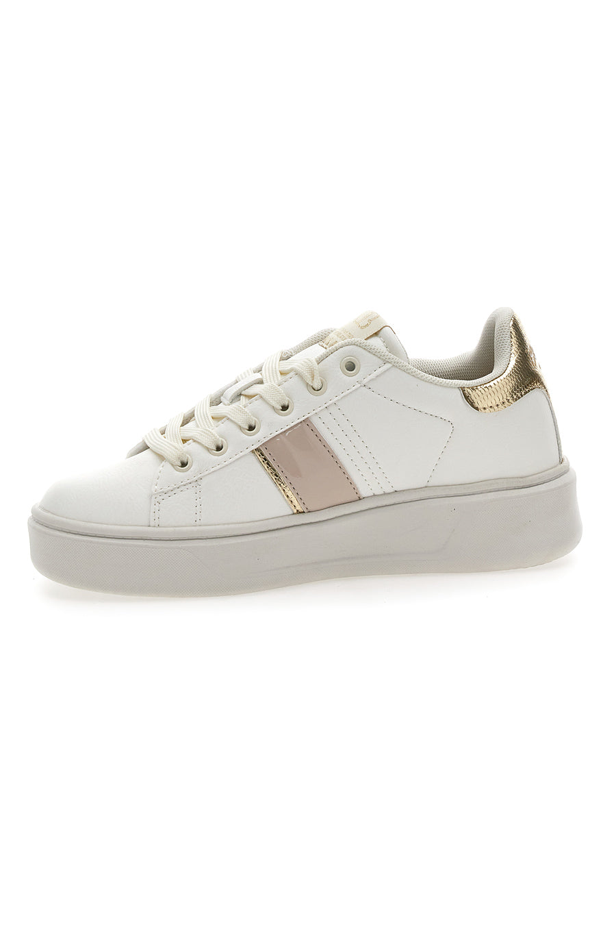 Sneakers Bianche e Con Dettagli Oro Cotton Belt Kips