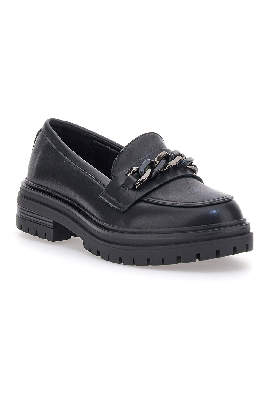 Mocassino Nero con Catena CAFE' COST 9Y7298