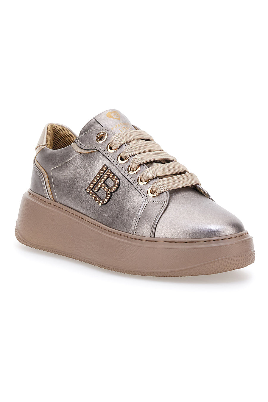 Sneakers Tortora effetto metallizzato LAURA BIAGIOTTI 93939376