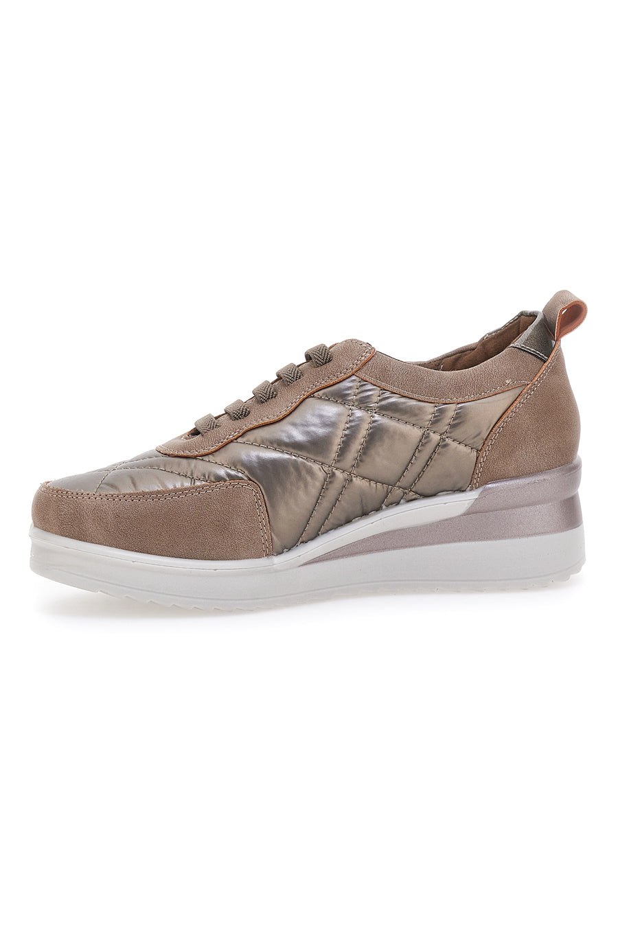 Sneakers Khaki Con Lacci e Suola Platform Mio Tempo 12412