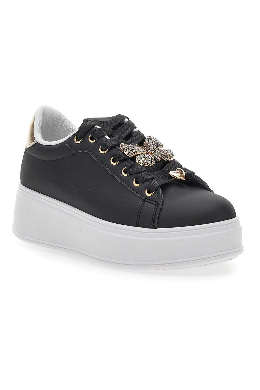 Sneakers Flatform Nere con Charms Cafè Cost BKTZ3029