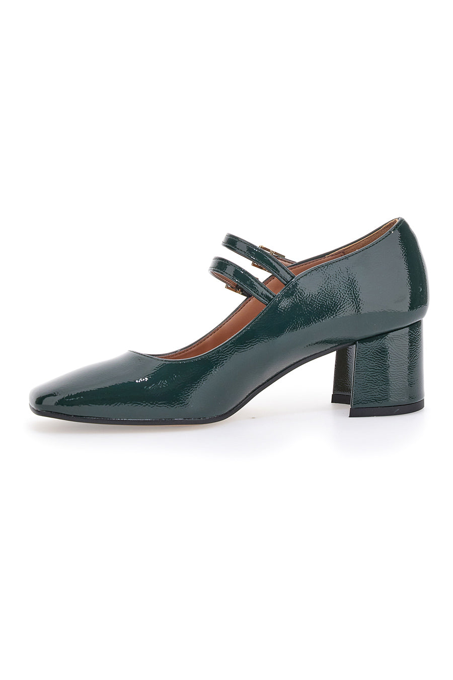 Dunkelgrüne Mary Jane Pumps mit Riemen PITTARELLO C5010