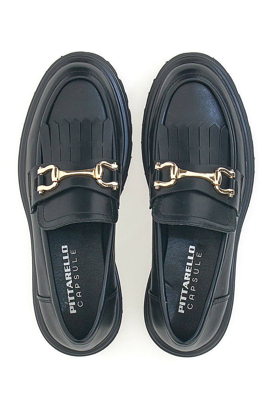 Schwarze Loafers mit Fransen PITTARELLO CAPSULE 24179007