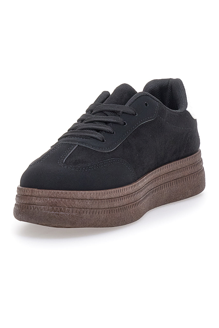 Sneakers Nere e Bianche Con Flatform First Lady 016