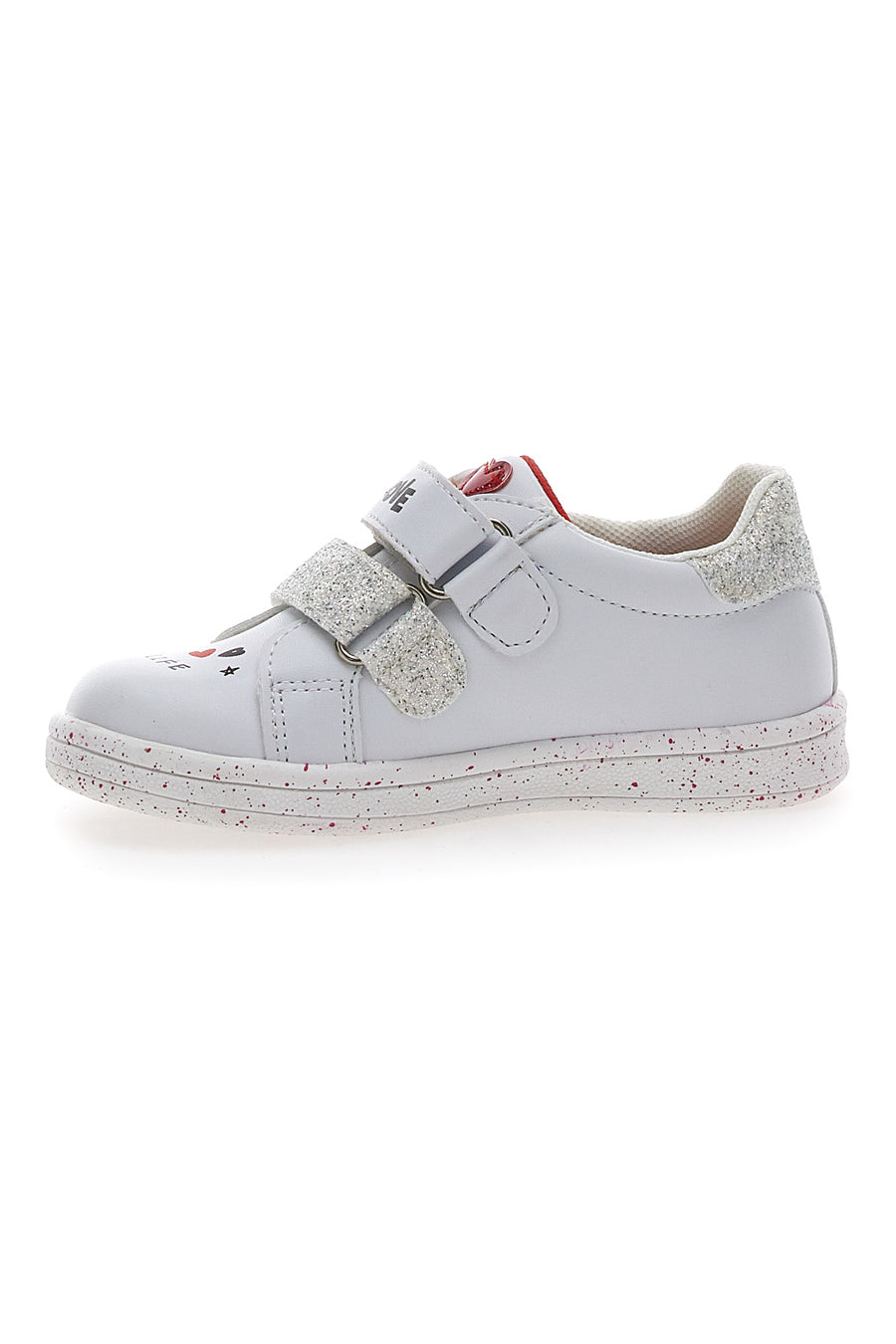 Sneakers Primi Passi Grazie 13577 Bianche con scritte e glitter