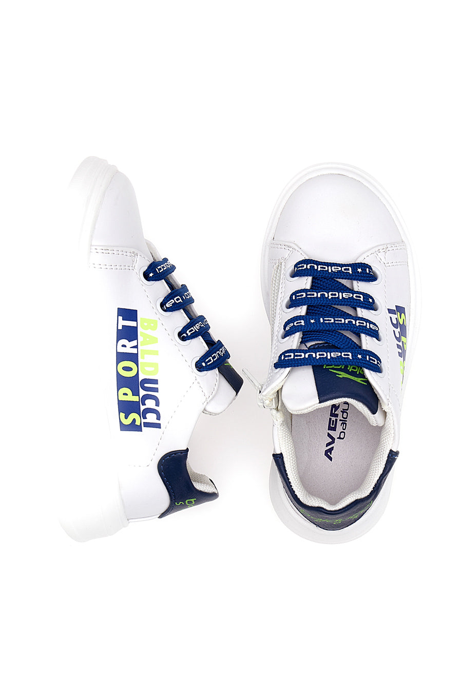 Sneakers casual Balducci 3223 Bianche con dettagli blu