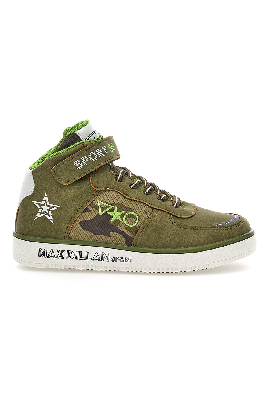 Sneakers Mid Cut Verde Militare Max Dillan