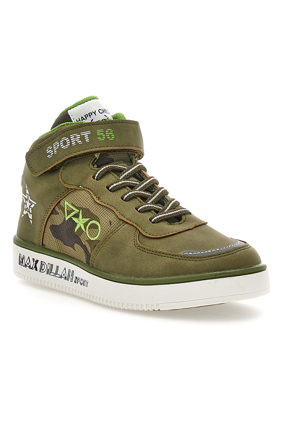 Sneakers Mid Cut Verde Militare Max Dillan